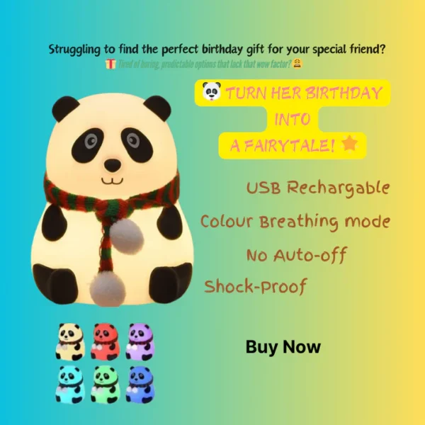 Cute Panda Night Lamp